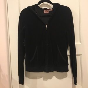 Juicy Couture black Terry cloth hoodie and pants